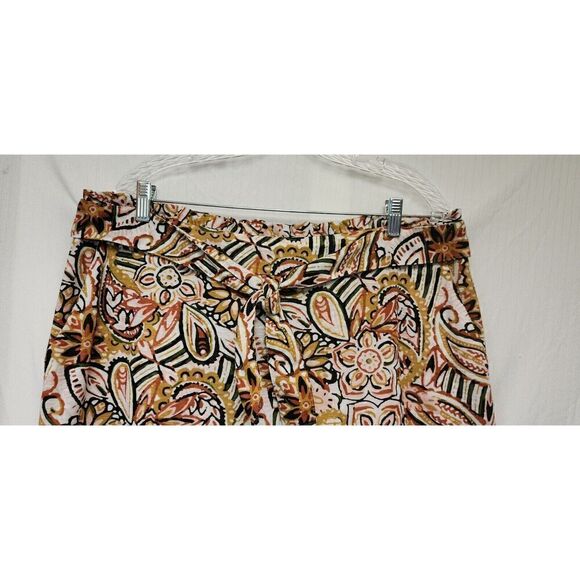 East 1946 Floral Wide Leg Pull-On Pants Multicolor Brown Size 18/20W - Picture 5 of 7